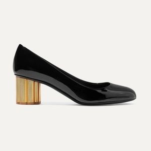 Salvatore Ferragamo Black ‘Lucca’ Patent Pumps